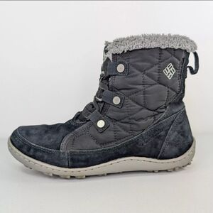 Columbia Minx Shorty Winter Boots Womens Size Size 6.5 Waterproof Black Leather